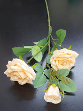 Fir Trandafir artificial ivoire 65cm – flori decorative realiste